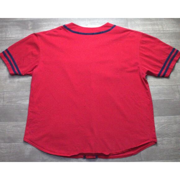 Vintage Disney Store Jersey Mens 2XL Red Mickey Mouse Baseball 1928 League - Picture 5 of 5